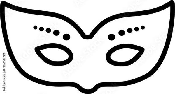 Obraz Party mask icon. Masquerade symbol. Vector graphics and not Artificial Intelligence, logo illustration. Replaceable vector design.
