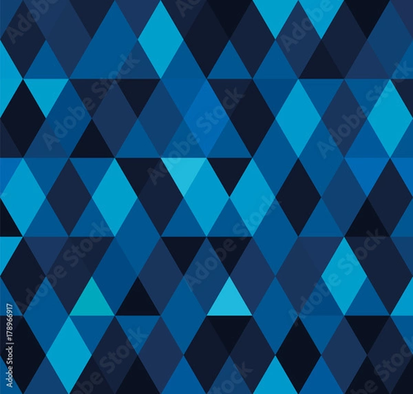 Obraz vector background with blue triangles