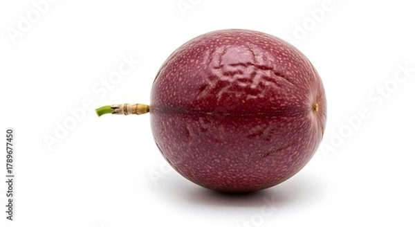 Fototapeta Single passion fruit isolated on white background