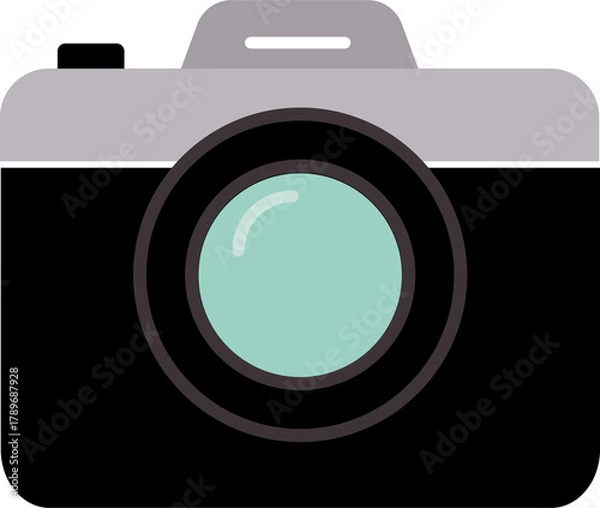 Fototapeta Camera Icon Flat Design Photography Vector Illustration