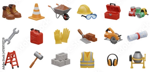 Fototapeta construction icons