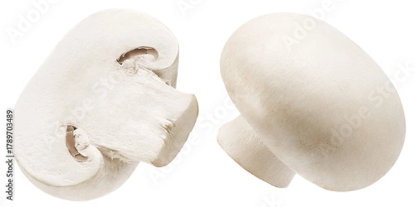 Fototapeta white button mushrooms isolated