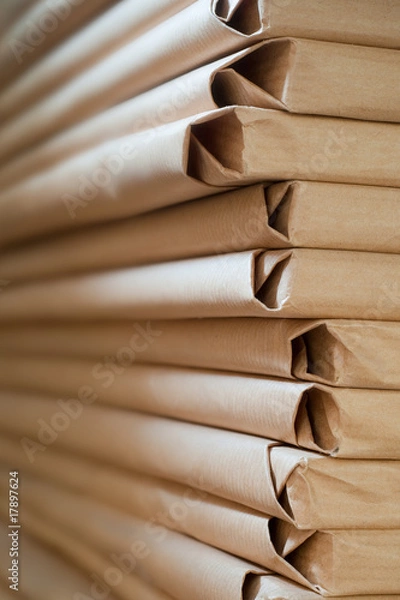 Fototapeta Verpacktes  Papier, vertikal