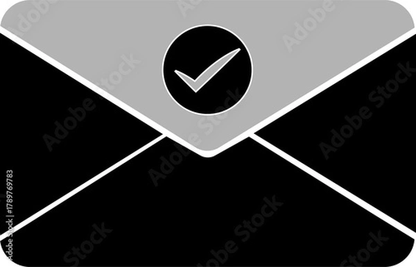 Fototapeta Message Sent Icon Message Success Vector Illustration