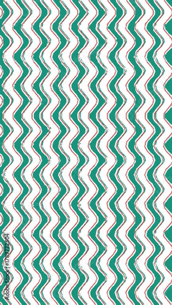 Obraz abstract geometric seamless green and red pattern