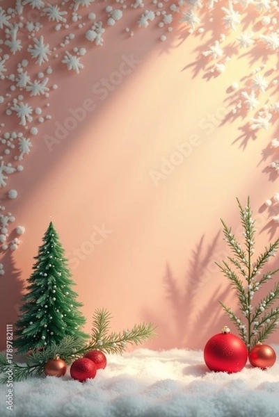 Obraz christmas background with christmas tree