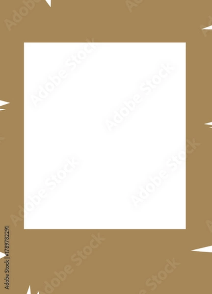 Obraz old photo frame on white background