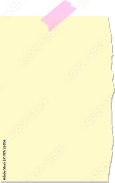 Obraz blank note paper with pink tape