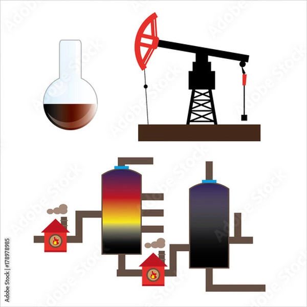 Obraz Oil industry colored objects