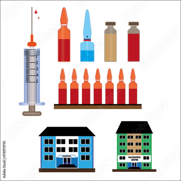 Obraz Medical set colored object