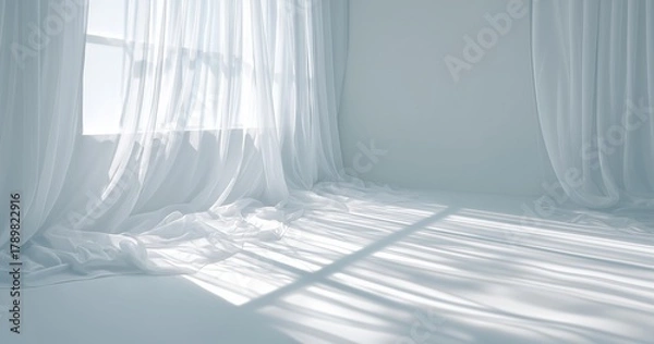 Obraz white empty room studio for presentation