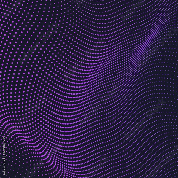 Fototapeta Futuristic Cyberpunk Dot Grid Abstract Tech Surface Background