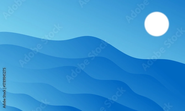 Fototapeta Vibrant Wavy Gradient Background in Orange and Purple Tones