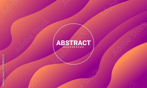 Fototapeta Vibrant Wavy Gradient Background in Orange and Purple Tones