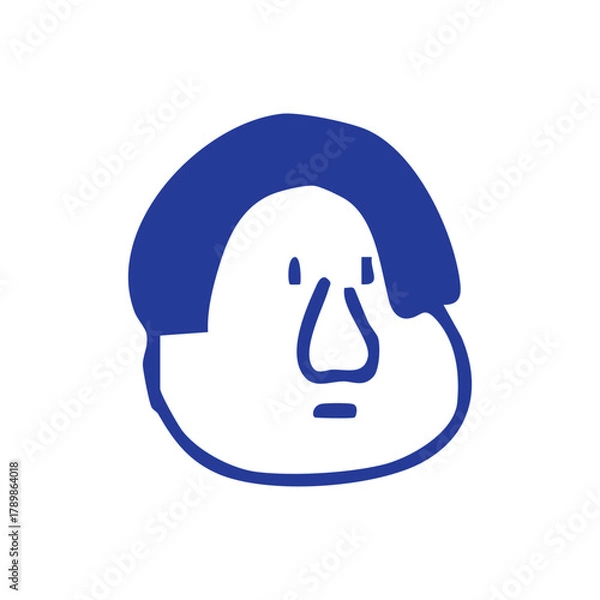 Obraz doodle face character