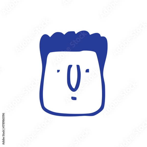 Obraz doodle face character