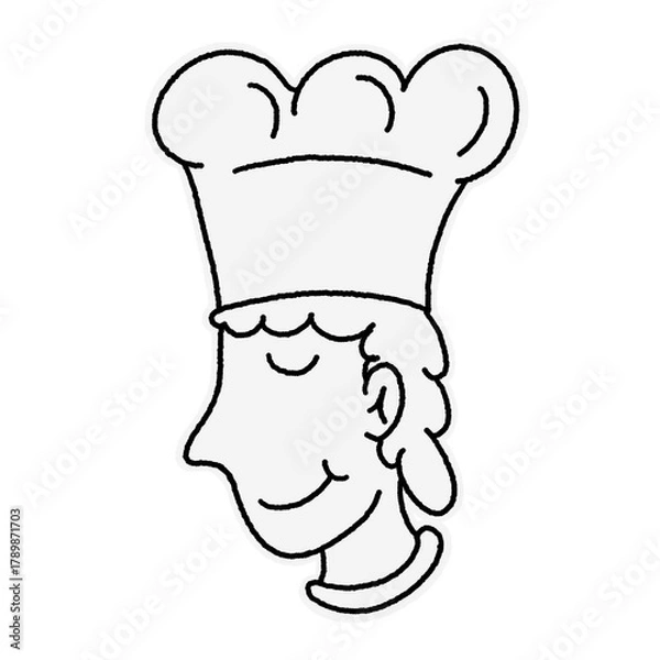Obraz chef portrait illustration