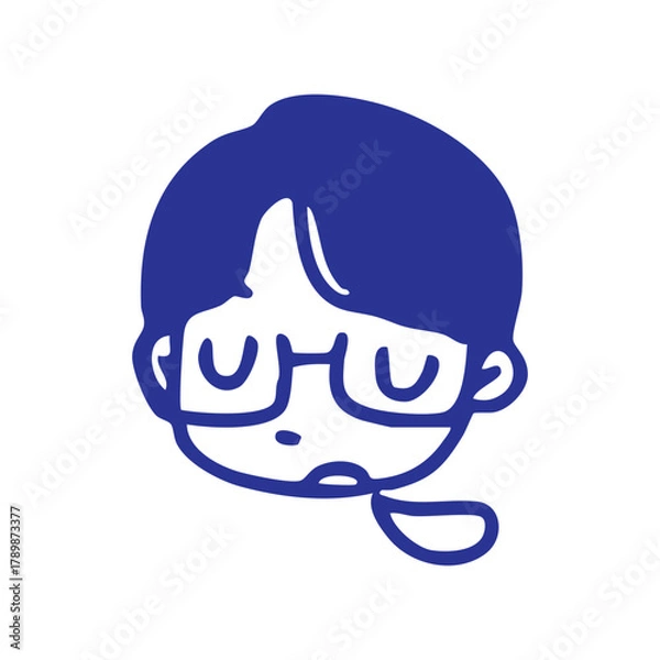 Obraz doodle face character