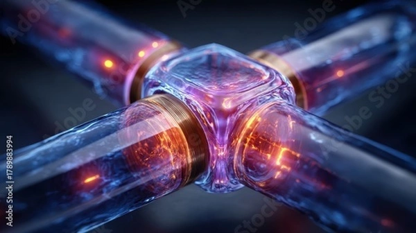 Fototapeta Non-destructive testing x-ray inspection lens evaluating welds in industrial environments