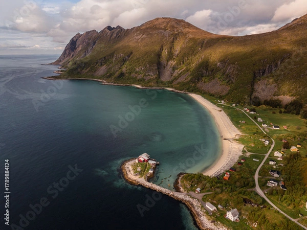 Obraz Senja Island in norway in summer aerial view