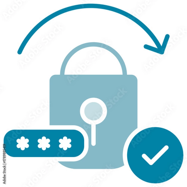 Obraz Password Dual Tone Glyph Icon