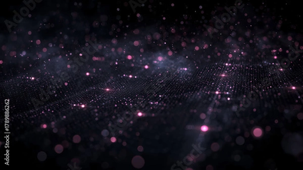 Fototapeta Abstract Background with Glowing Particles