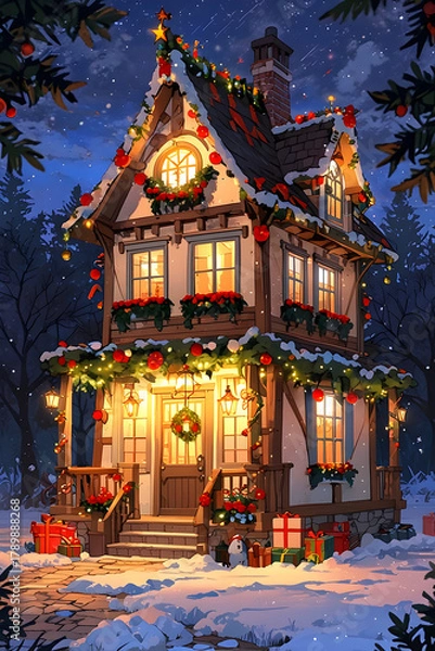 Obraz Christmas Winter House
