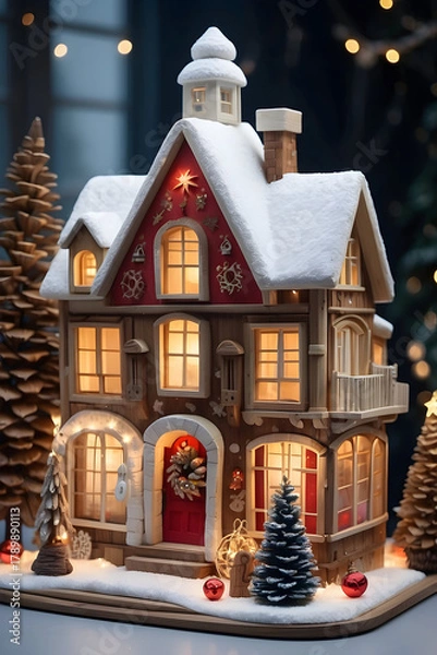 Obraz Christmas Winter House