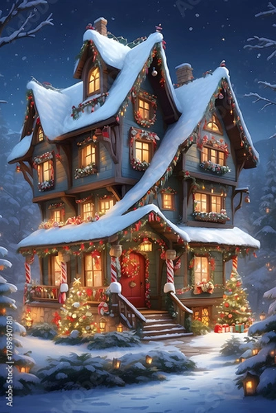Obraz Christmas Winter House