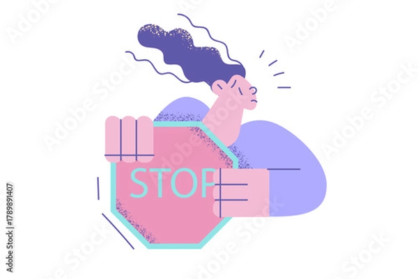 Obraz Stop sign, refusal, warning concept