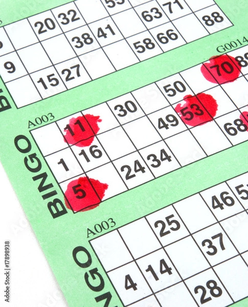 Obraz Oznaczona karta bingo