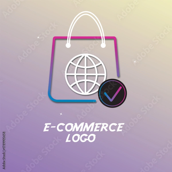 Obraz e-commerce logo icon, template