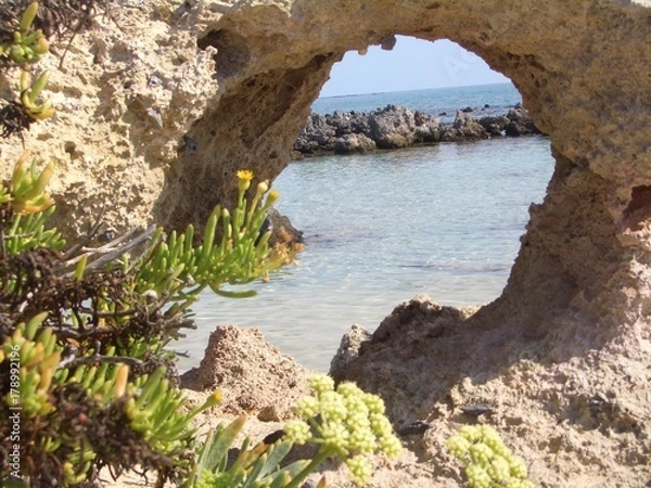 Obraz Blick durch Felsloch