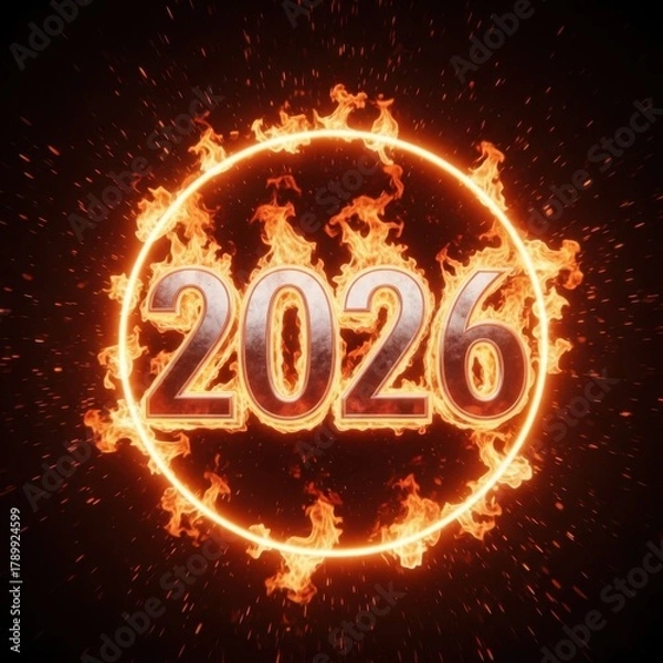 Fototapeta Happy New Year 2026 Template
