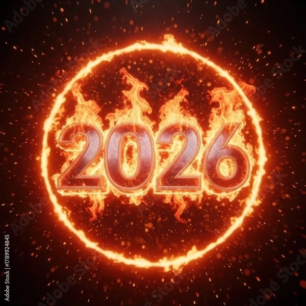 Fototapeta Happy New Year 2026 Template