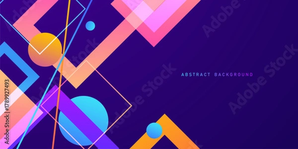 Obraz Modern geometric vector illustration design, abstract background.