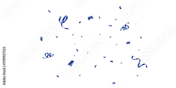 Obraz Luxury blue confetti pattern background. Zigzag pattern for celebration. Vector illustration of festive decoration.