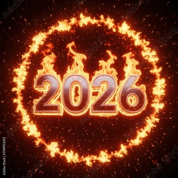 Fototapeta Happy New Year 2026 Template