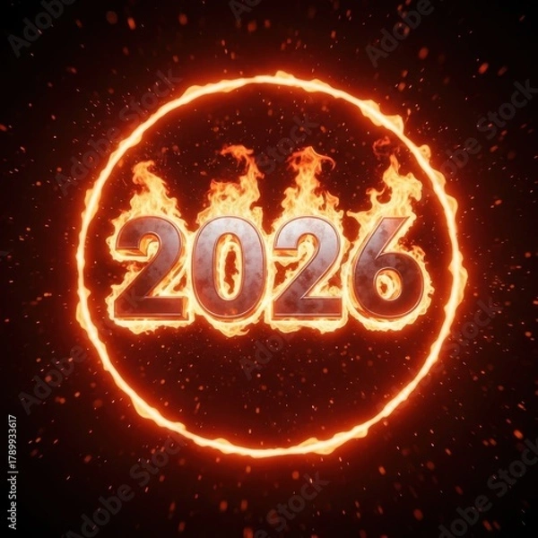 Fototapeta Happy New Year 2026 Template