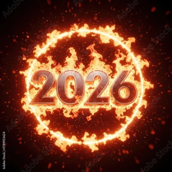 Fototapeta Happy New Year 2026 Template