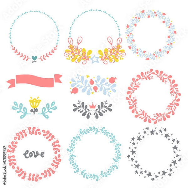 Obraz  wedding elements set