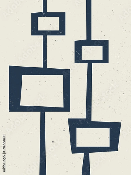 Obraz Modern minimalist design with a soft boho touch, perfect for wall decor or interior display. Available in JPG format.