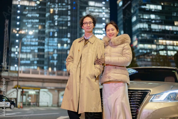 Obraz カップル　男女　ドライブ