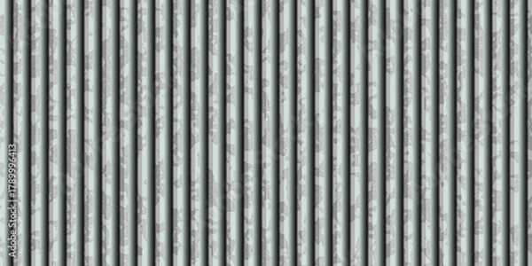 Fototapeta Corrugated background abstract metal texture pattern zinc sheet surface