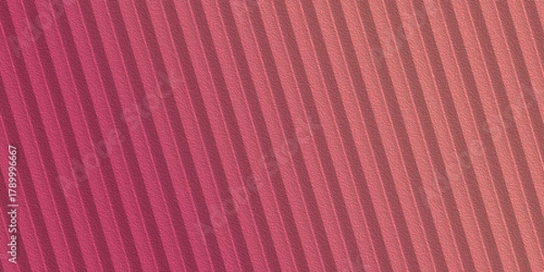 Fototapeta Abstract diagonal lines design with pink and dark red color blend