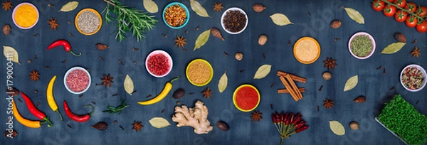 Obraz Various spices and herbs