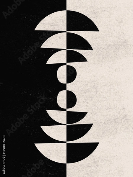 Obraz Modern minimalist design with a soft boho touch, perfect for wall decor or interior display. Available in JPG format.