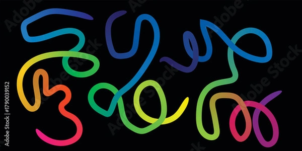 Fototapeta Abstract vector illustration of a vibrant colorful circle pattern with rainbow light and bubble design for a creative backdrop