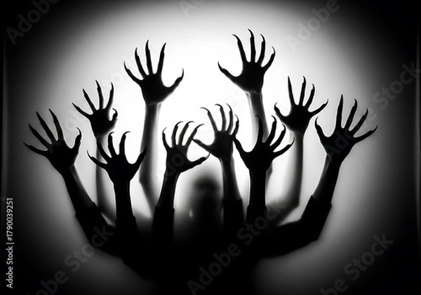 Obraz Unveiling the Eerie Shadows of the Night and its Mysterious Presence