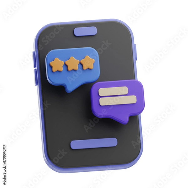 Obraz Smartphone with Chat Bubbles